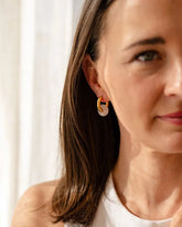 18k gold-plated stainless steel, Tarnish-free, Waterproof, Suitable for sensitive skin, gold earrings, retro earrings, vintage charm, classic earrings, beautiful earrings, timeless earrings, hoop earrings, charm earrings, rose quartz earring